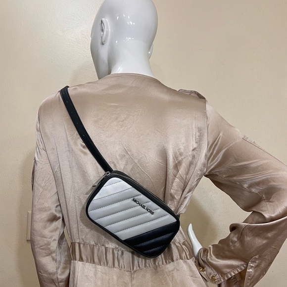 Michael Michael Kors Bags Mkrose Optic White Convertible Quilted Belt Bag NWT - Picture 5 of 16
